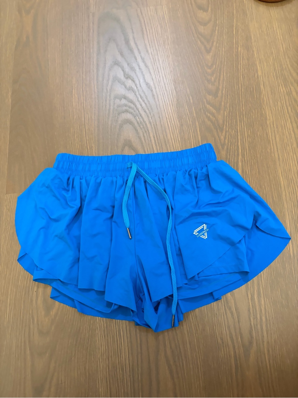 Women’s Athletic Ruffle Running Shorts - Blue